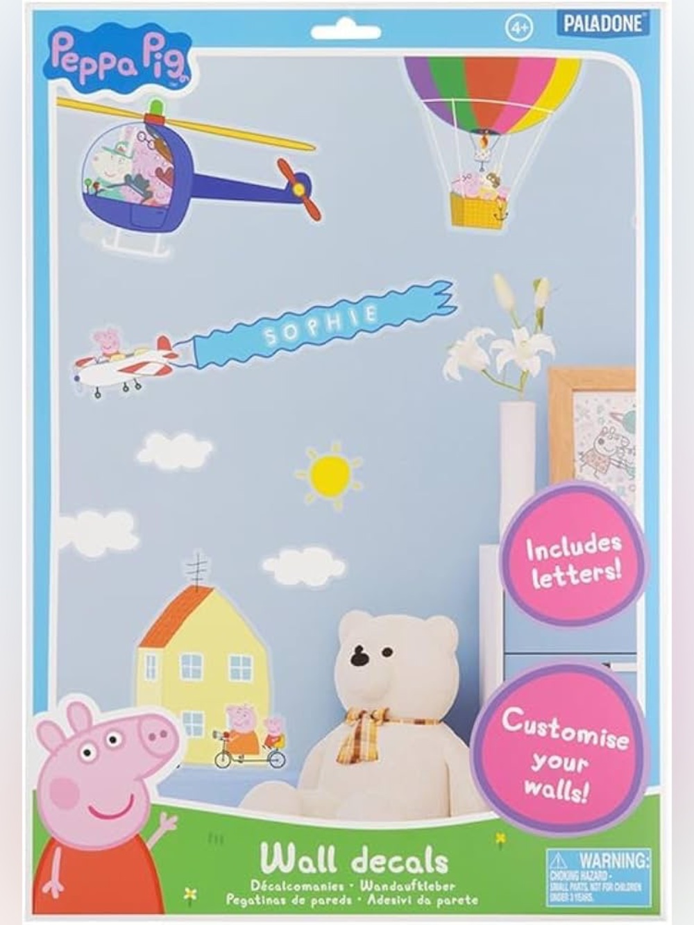 Peppa Pig Wall Decals with Letters - Customize Your Walls!